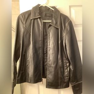Black leather Colebrook women’s jacket